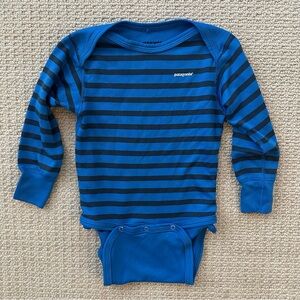 Patagonia Capilene Blue Long Sleeve Bodysuit 18 Months